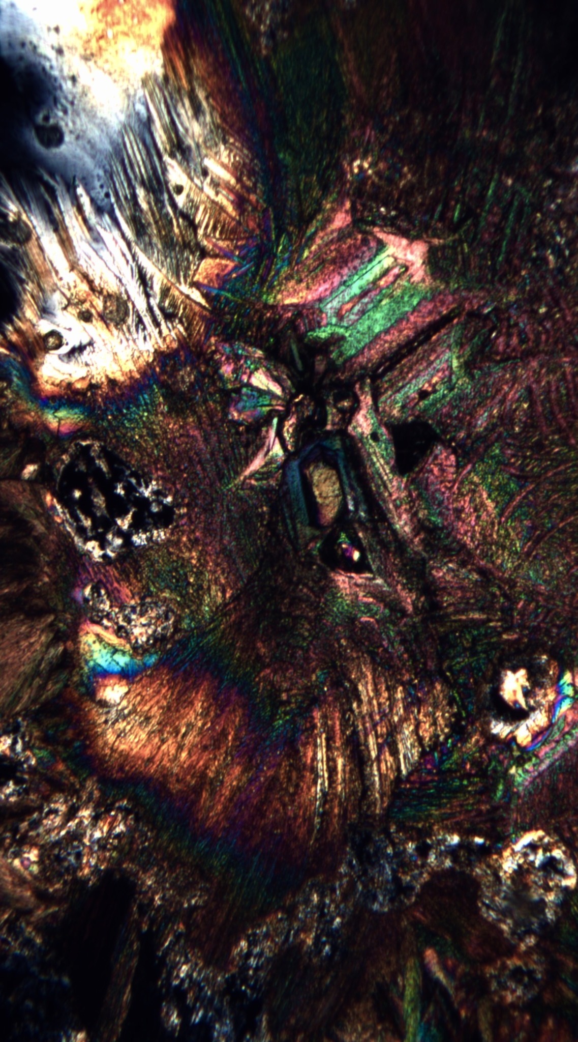 Wispy, luminous crystal structure formed from cremated remains